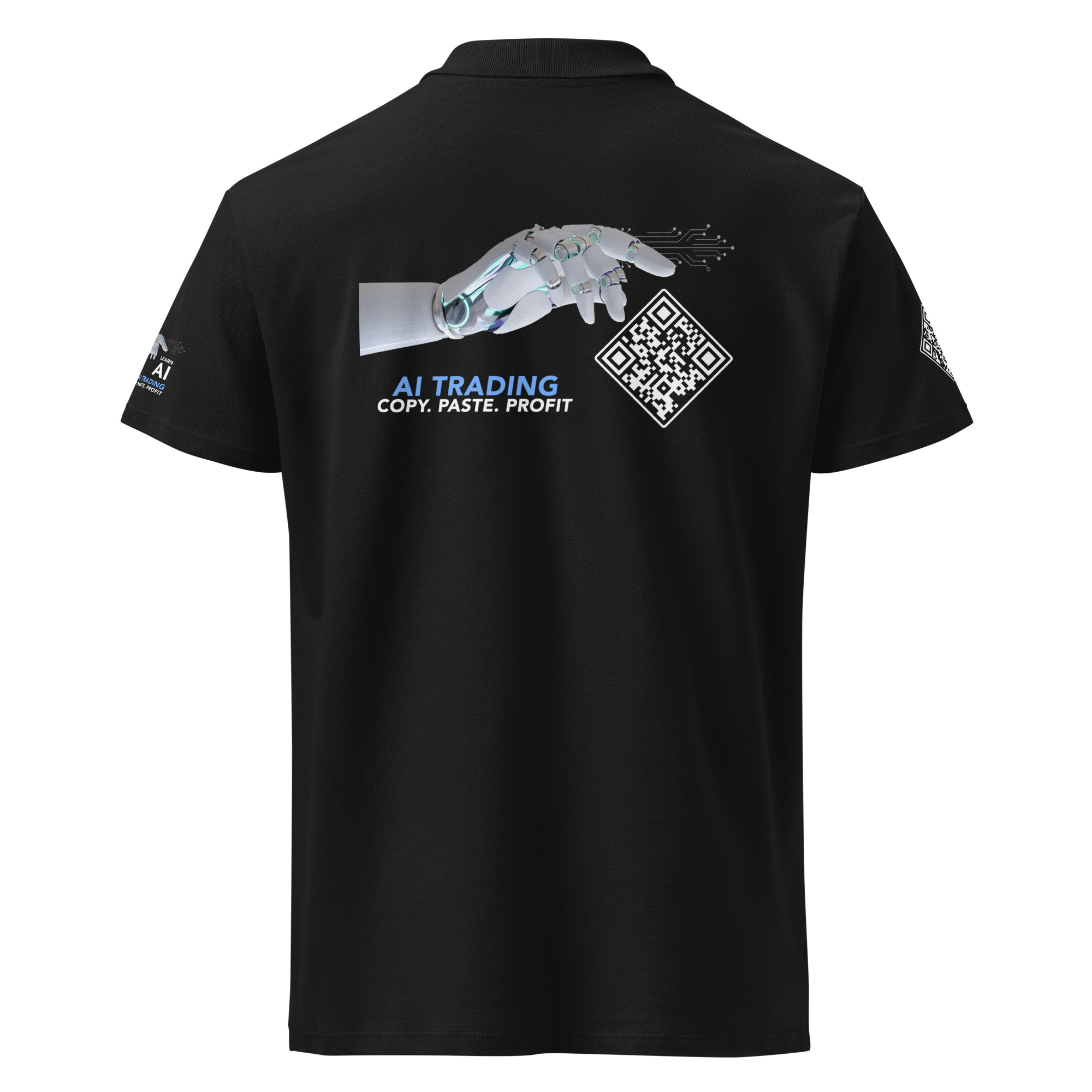 LEARN AI Black Polo
